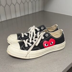 Comme des Garcons PLAY Black and Cream Kids Sneakers